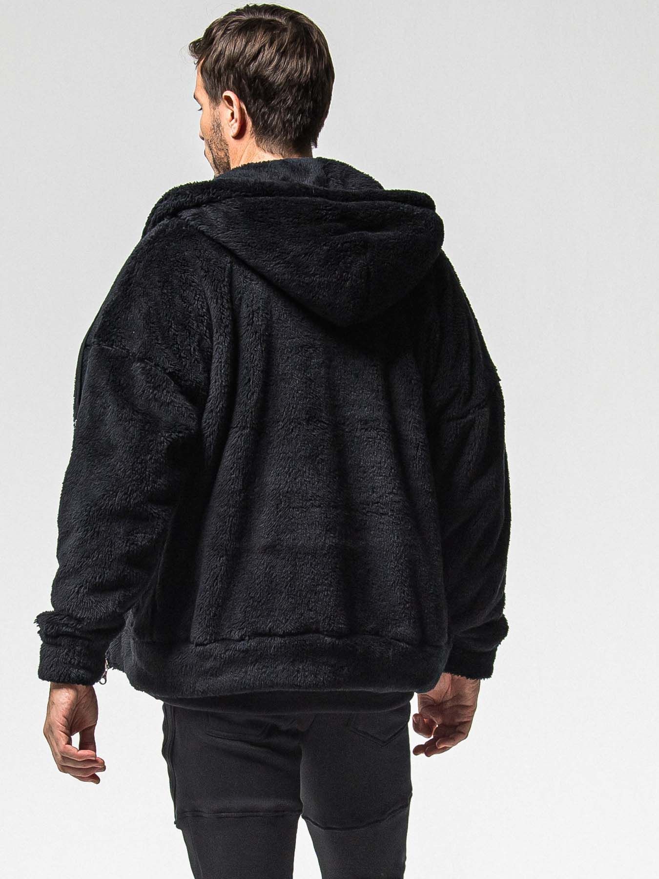 【予約品 】BOA ZIP LOOSE HOODIE / ボア ジップ ルーズフーディ / ブラック