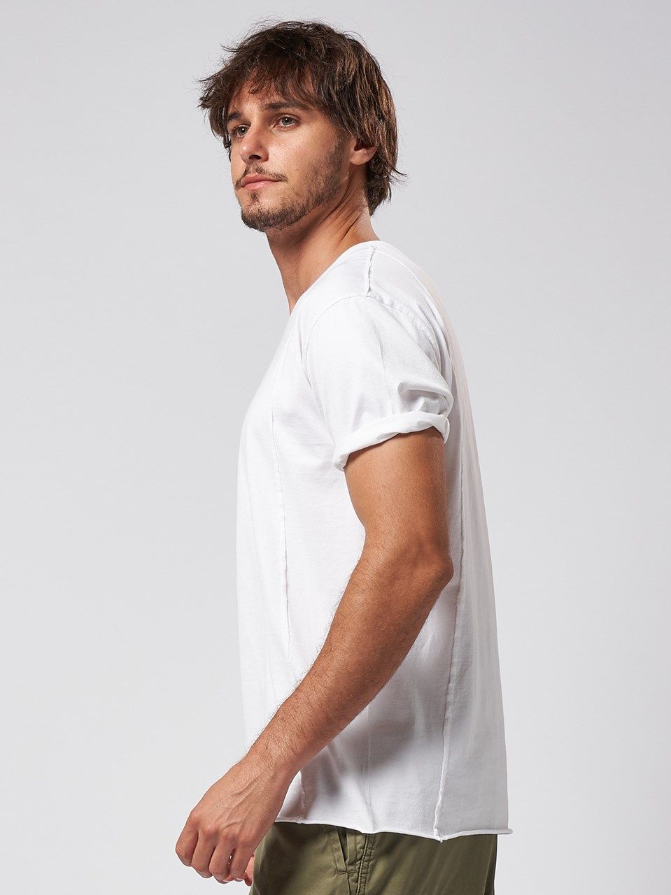 《予約品》 roll-up sleeve cut&sewn / Tシャツ / ホワイト