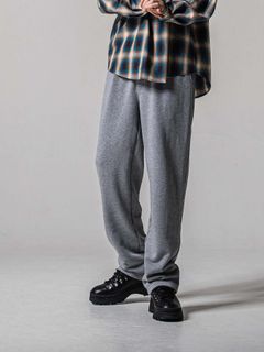 【予約品 11月16日(日) 締切】HF URAKE WIDE TUCK PANTS / 裏毛 セミワイドシルエット ワンタック イージーパンツ / グレー