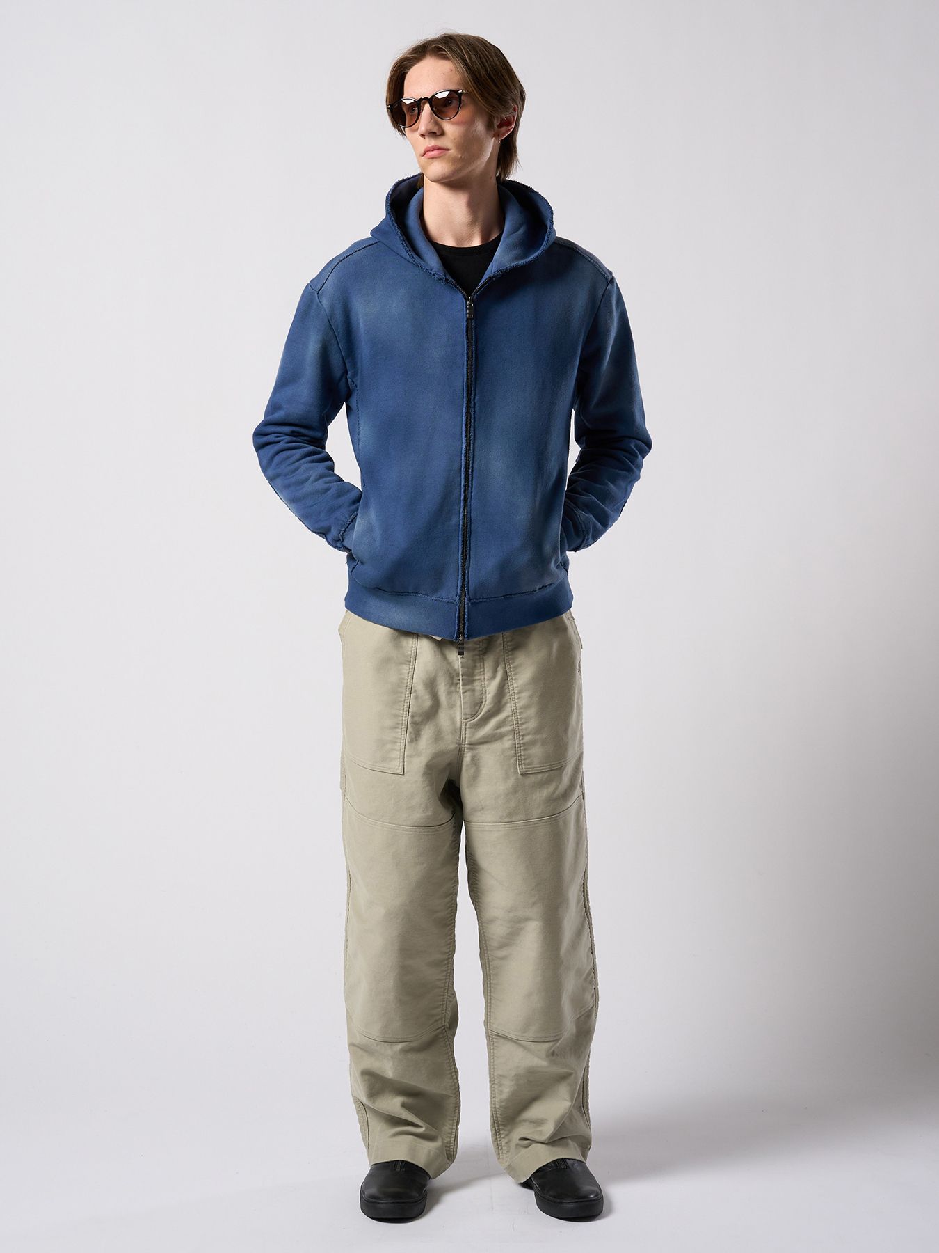 【予約品 4月19日(日) 18時締切】fade zip-up hoodie / フェード ジップアップ フーディー / フェードネイビー