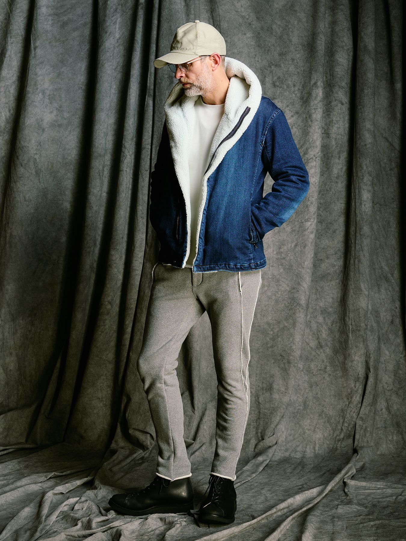 【予約品 4月19日(日) 18時締切】denim jersey hooded riders / デニムジャージー フーデッドライダース / インディゴユーズド