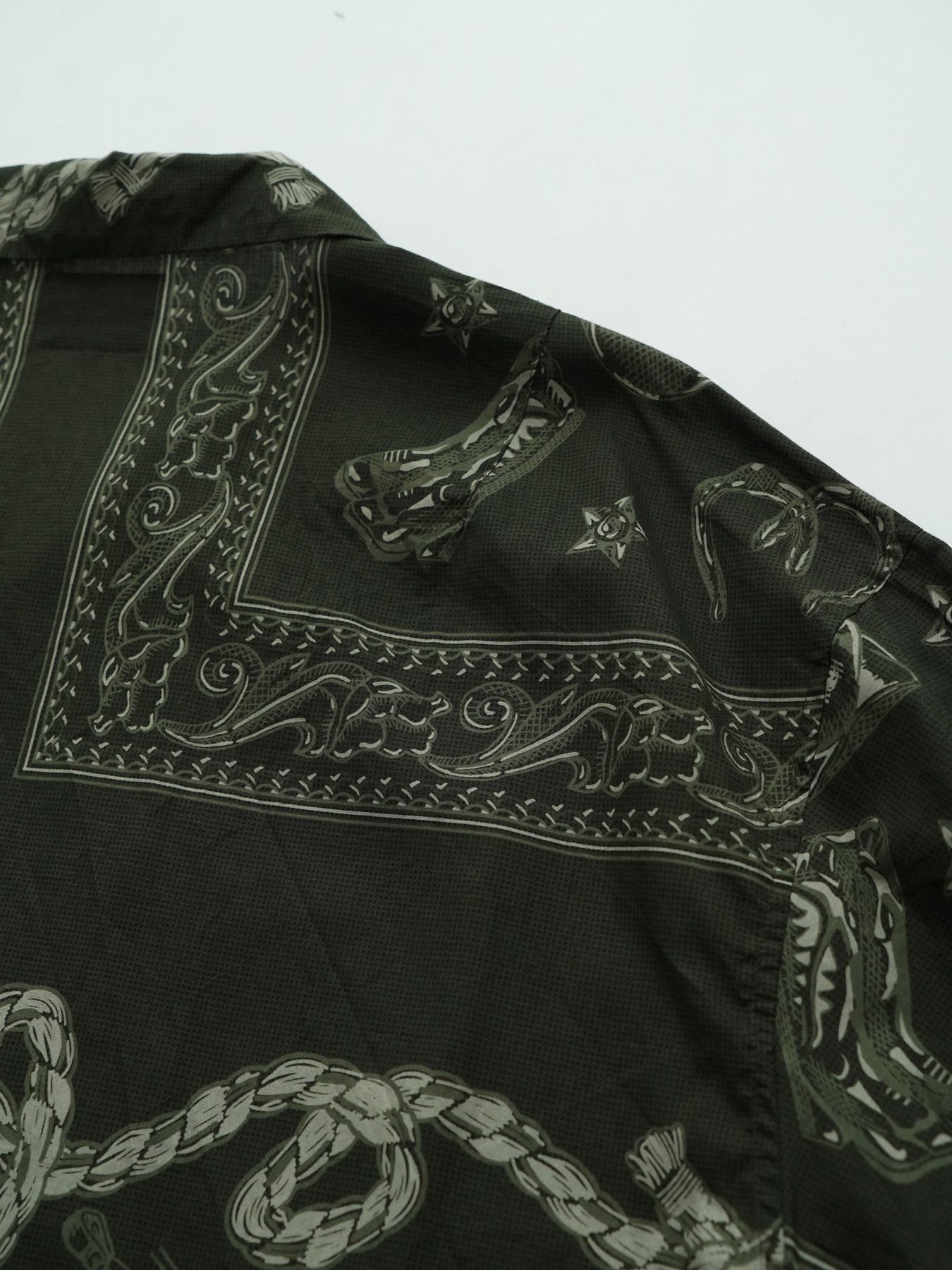 【予約品 11月23日(日) 締切】WESTERNBANDANA SHIRTS / バンダナプリント シャツ / CHARCOAL