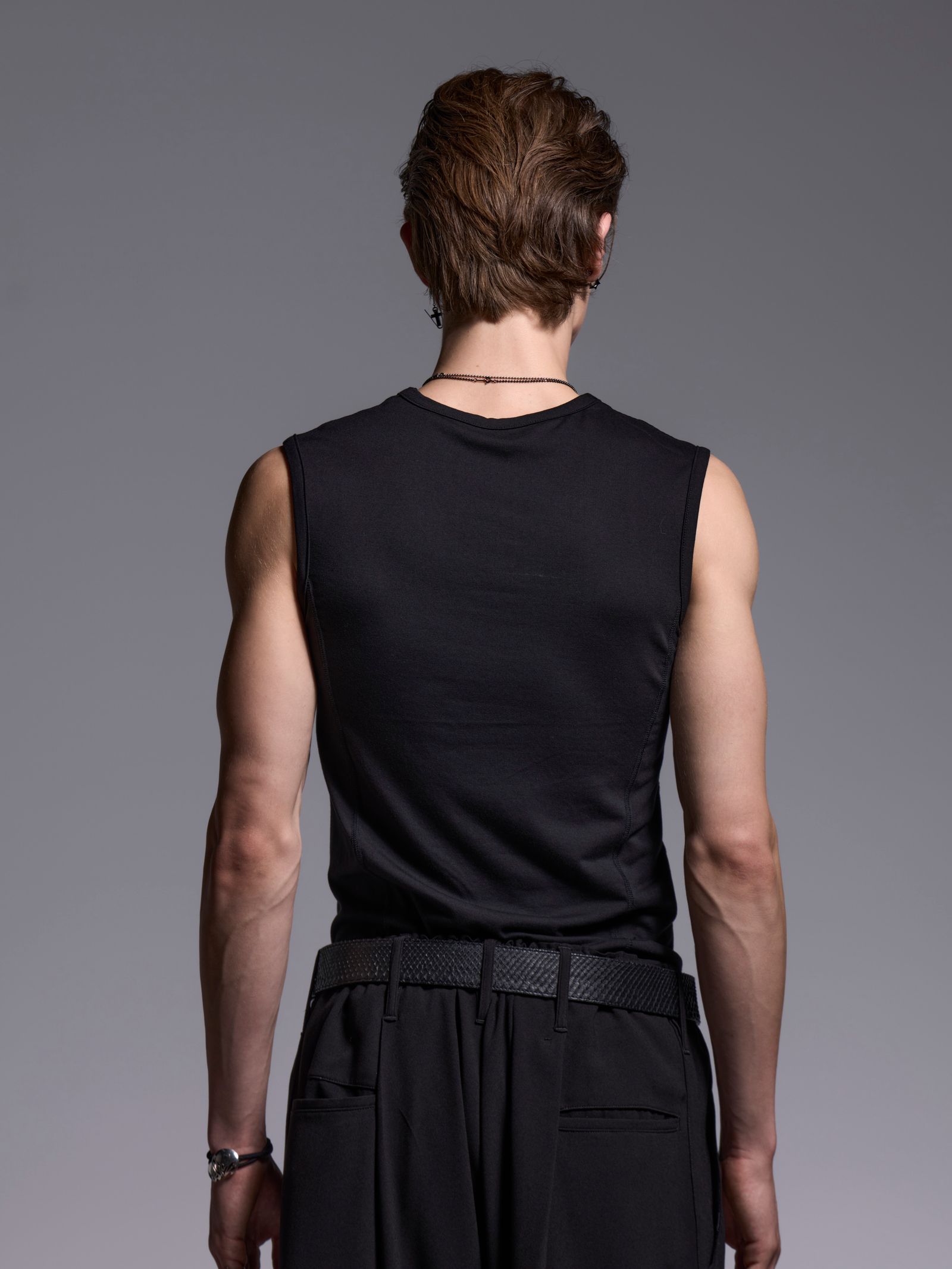 【予約品 1月4日(日) 締切】Henry Neck Tank Top / ヘンリーネック タンクトップ / ブラック