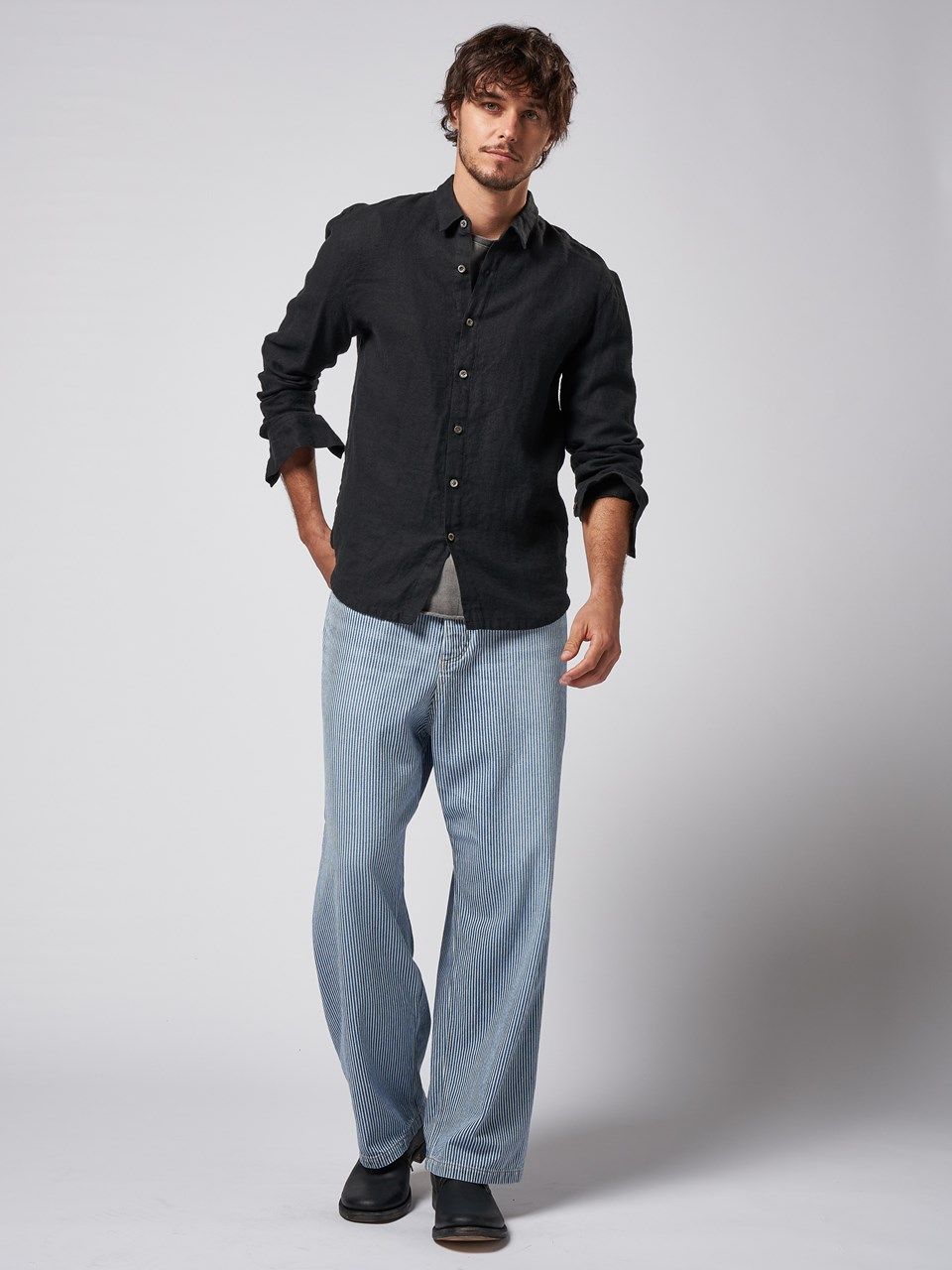 《予約品》 short point collar shirt / カラーシャツ / ブラック