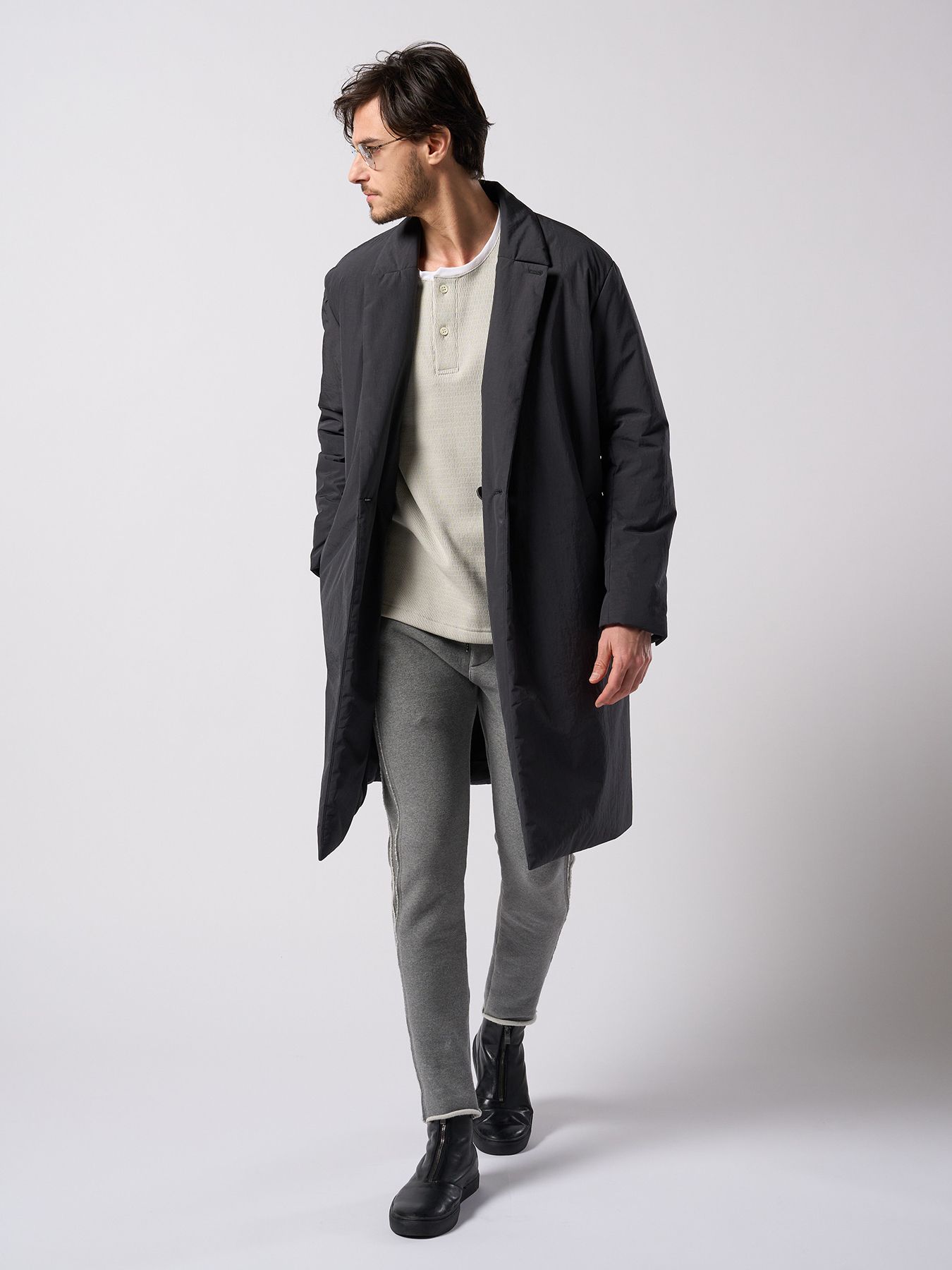 【予約品 4月19日(日) 18時締切】back boa thermal henley L/S / バックボア サーマル ヘンリーネック ロングスリーブ / ライトグレー