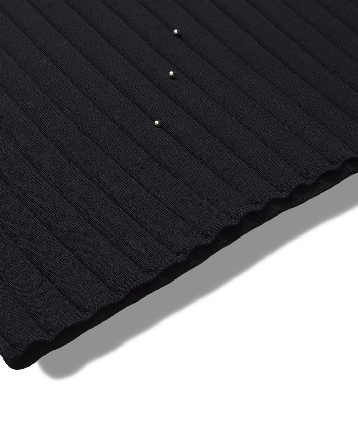 スタッズニットプルオーバー BLACK【NO ID.】