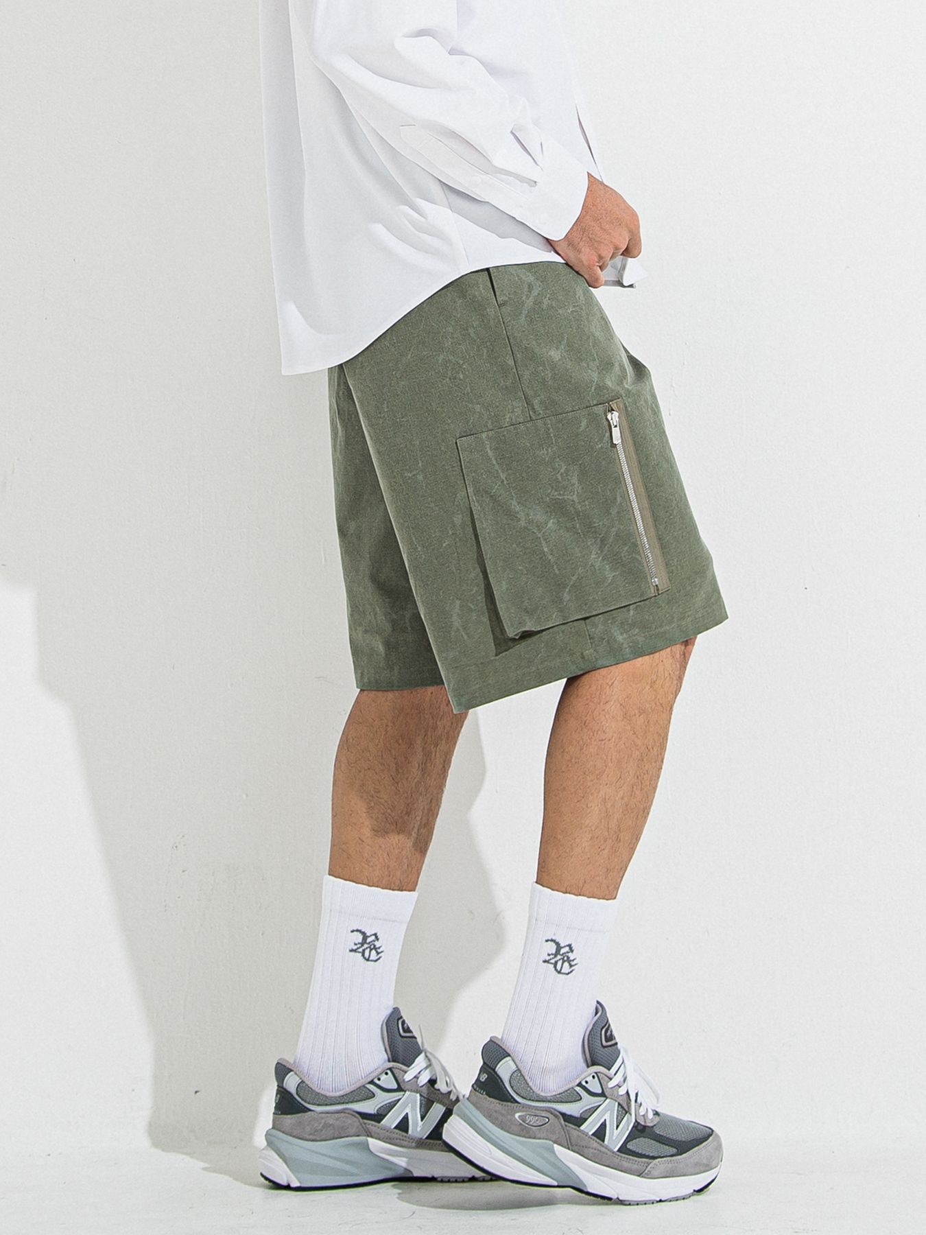 【予約品 】DAVID CARGO HALF PANTS / デヴィッドカーゴハーフパンツ / ヴィンテージカーキ