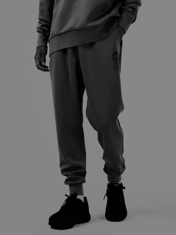 DOUBLE KNIT GOTHIC LOGO PANTSブラック【SY32 by SWEET YEARS】