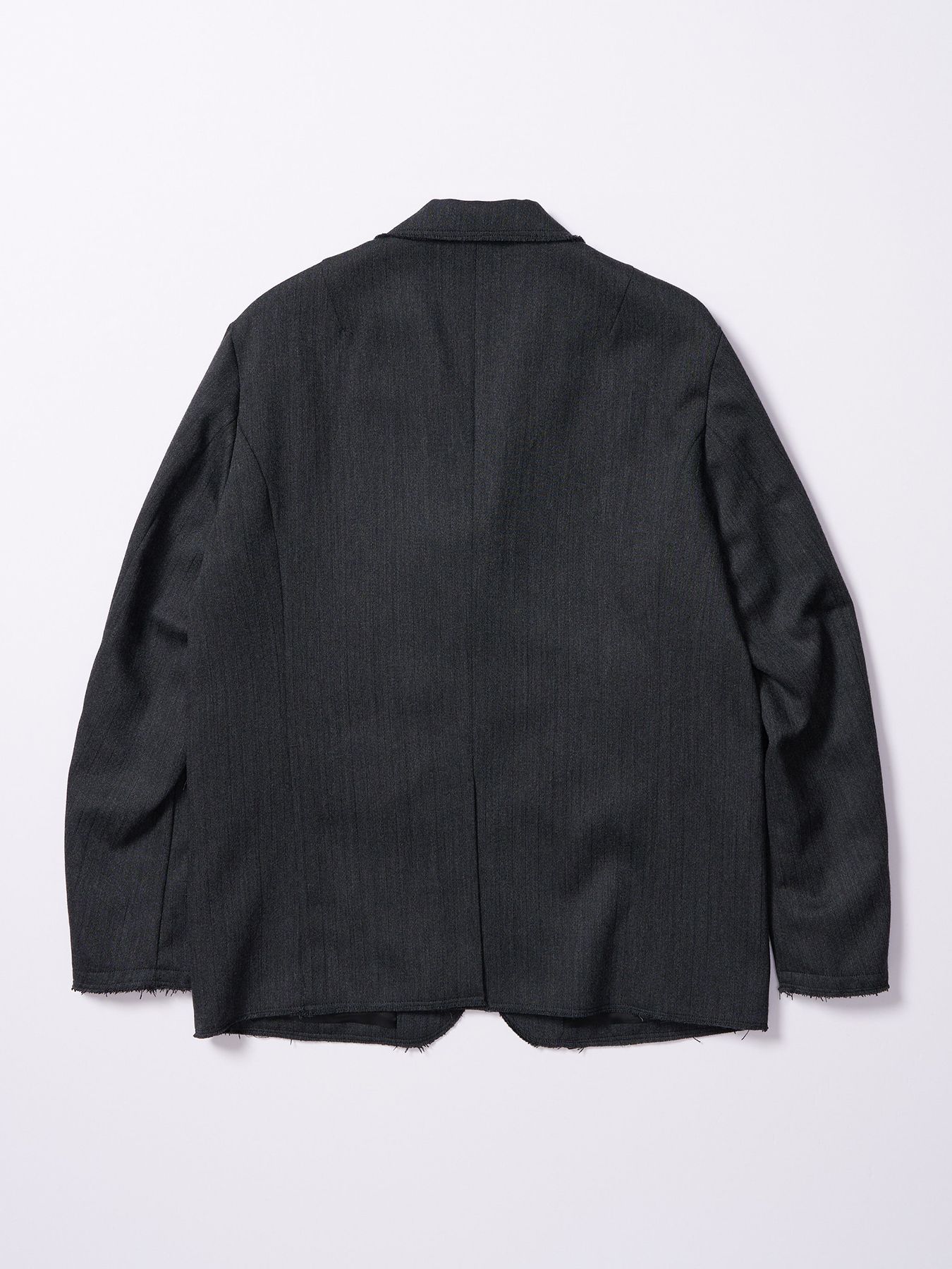 【予約品 4月19日(日) 18時締切】venetian stripe single jacket / ヴェネツィアン ストライプ シングルジャケット / チャコール