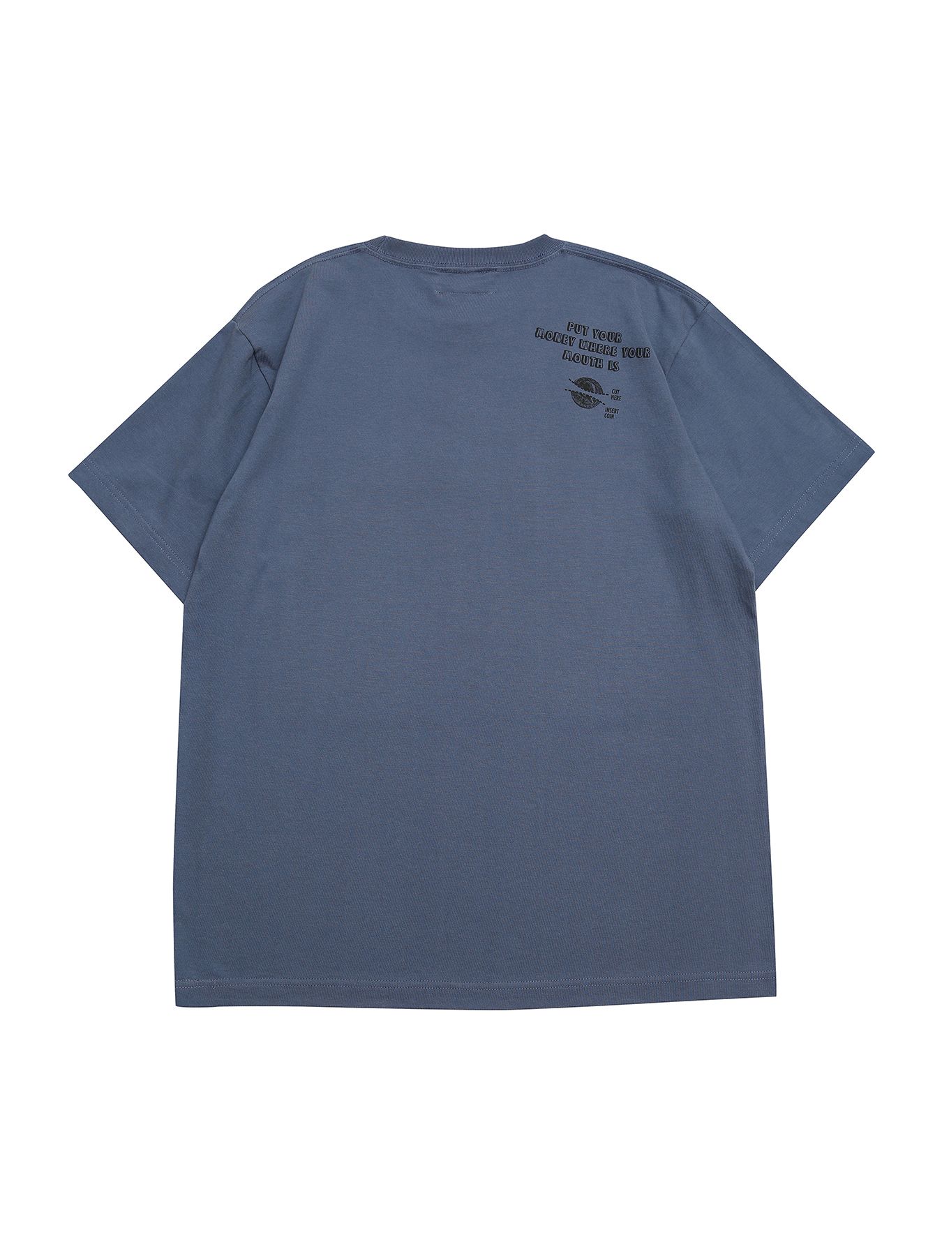 NOT-MOUTH TEE / プリントTシャツ / フェードインディゴ【QUOLT】