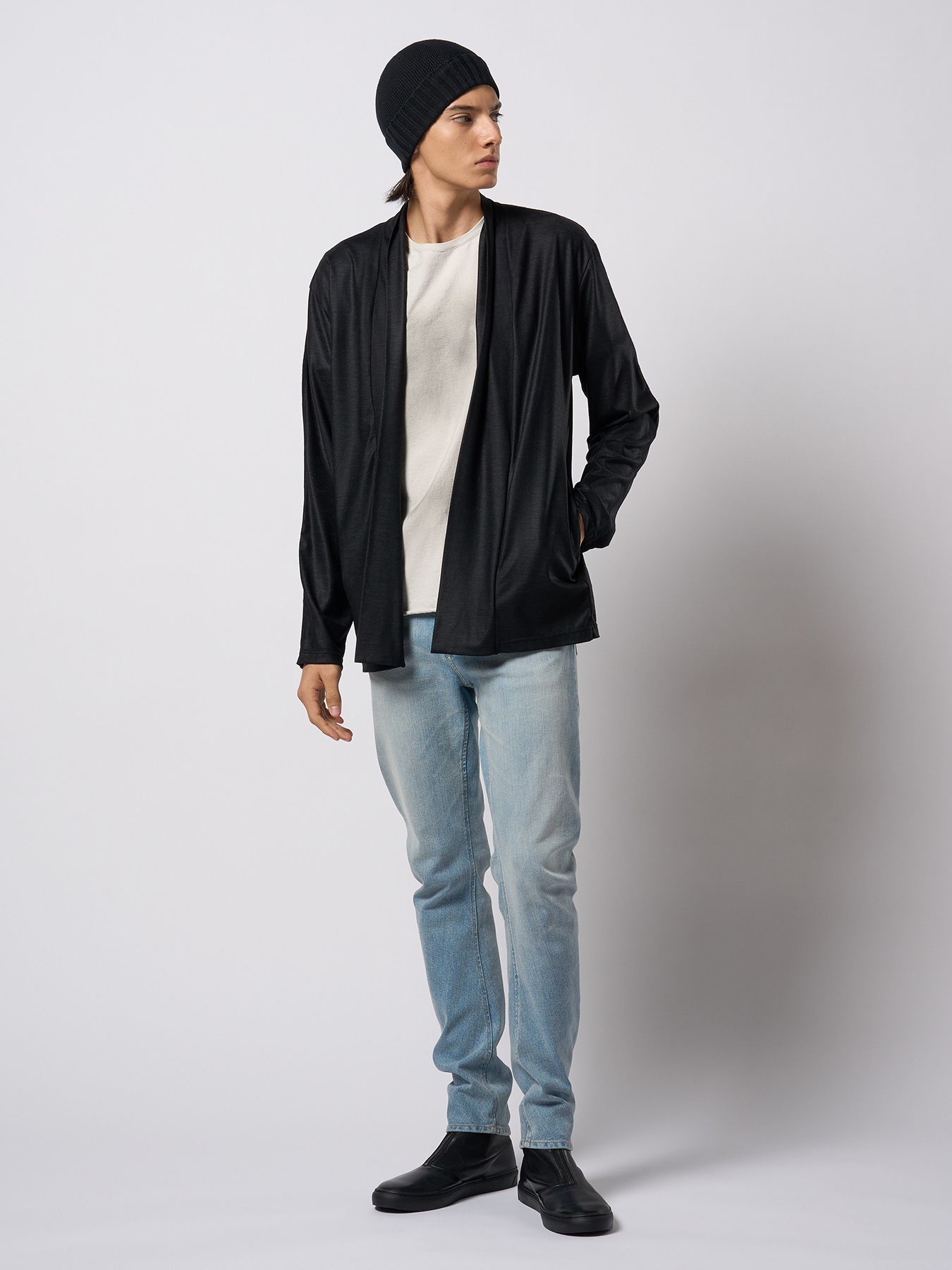 【予約品 9月23日(火) 締切】slim banana denim / スリムバナナデニム / アイスブルー