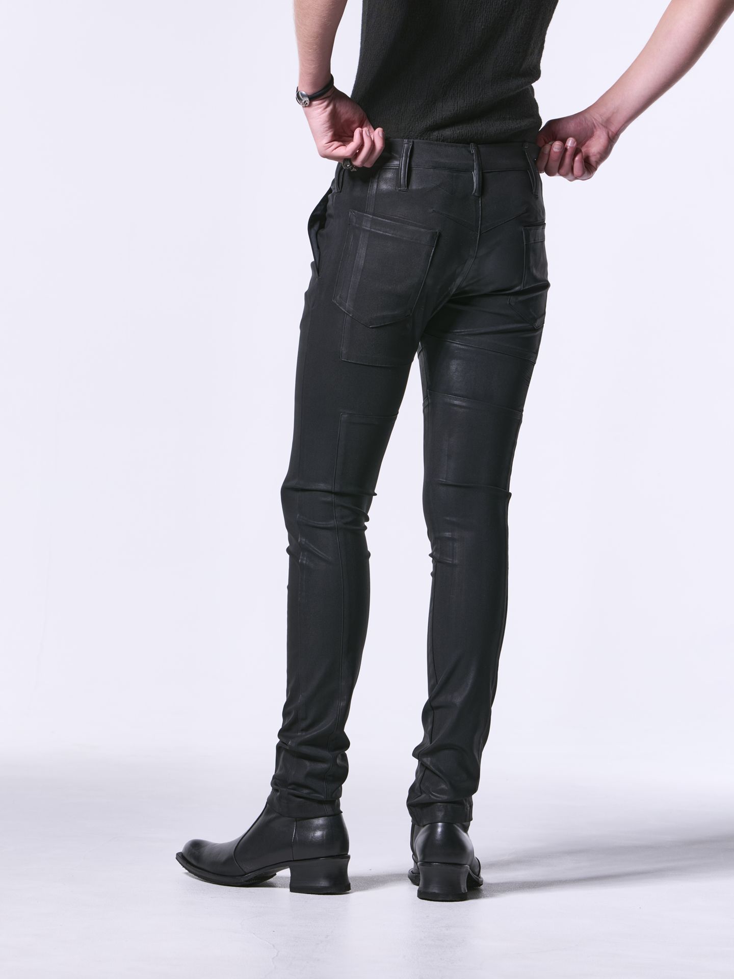 《予約品》 UNIONJACK Skinny Slacks / ユニオンジャックスキニースラックス / ブラック・コーティング
