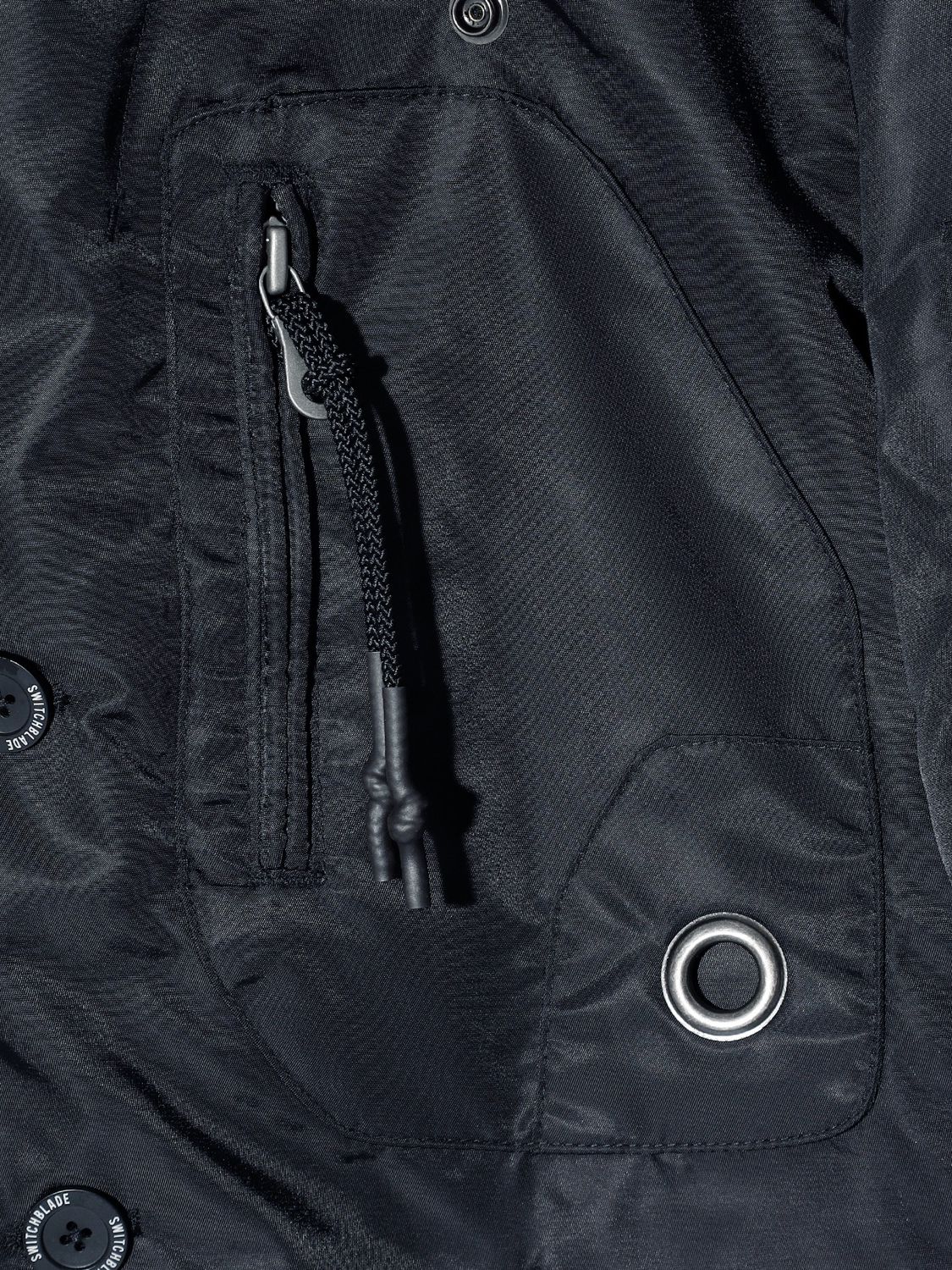 【予約品】  FAKE LAYERED NYLON JK w/HOOD / ナイロンジャケット / BLACK / 即納