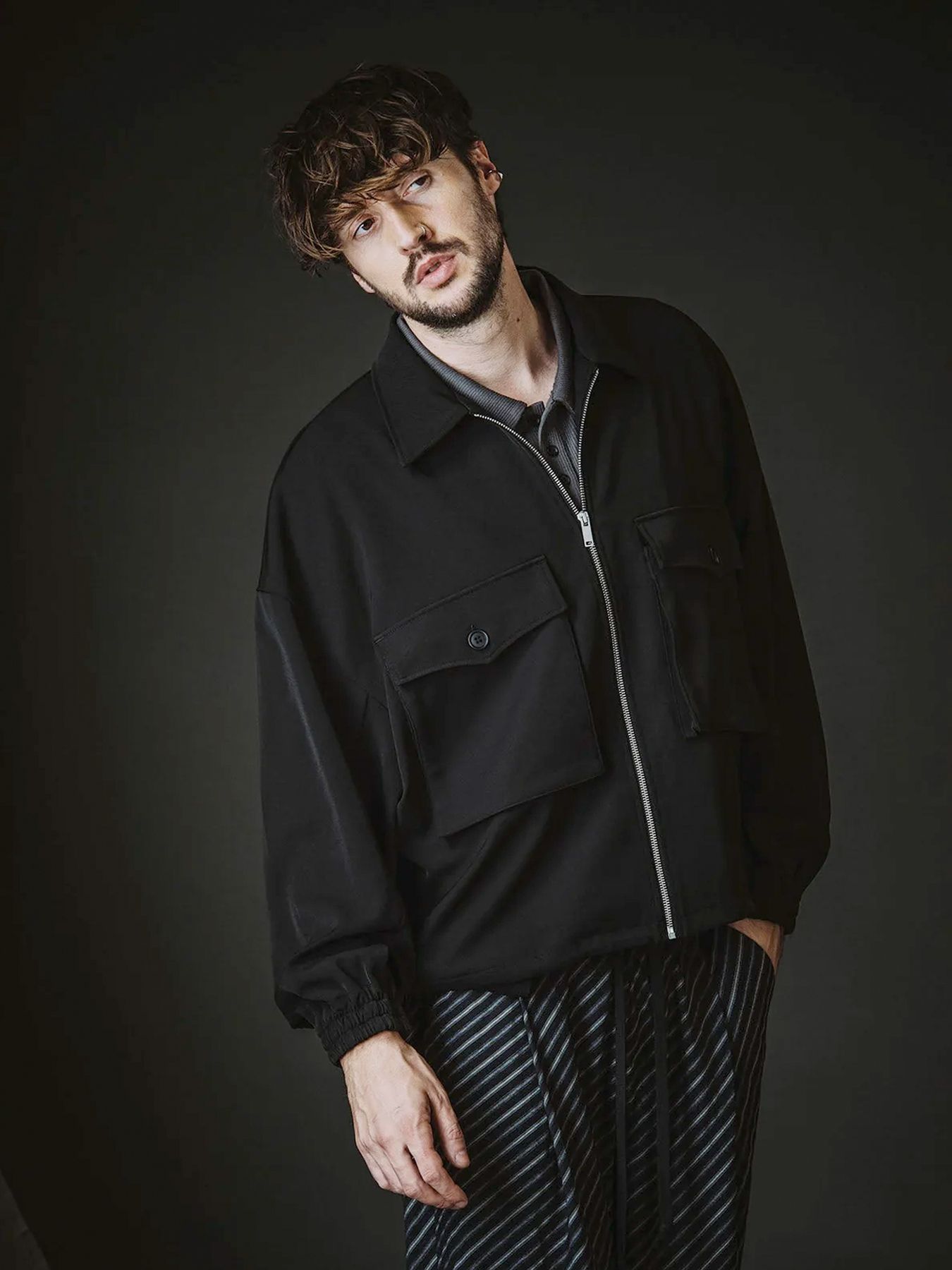 WポケットZIP-BLZ / ブラック【NO ID.】