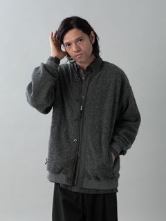 【予約品 5月27日(水) 締切】WOOLBOA-LINERJACKET / ウールボアブルゾン / 杢チャコール