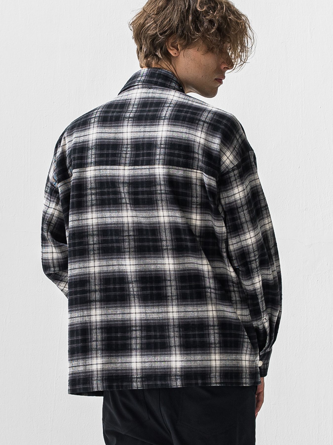 【予約品 9月6日(日) 締切】OLD SLUB CHECK JK / ヴィンテージ ネルジャケット / ブラック