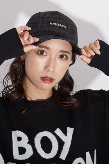 BOY LOGO PATTERNED CAP / ブラック 【BOY LONDON】