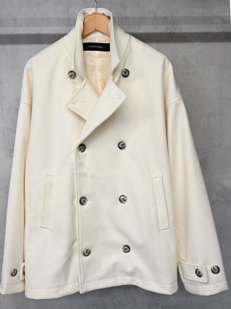 《予約品》 MELTON OVER PCOAT / コートジャケット / オフホワイト