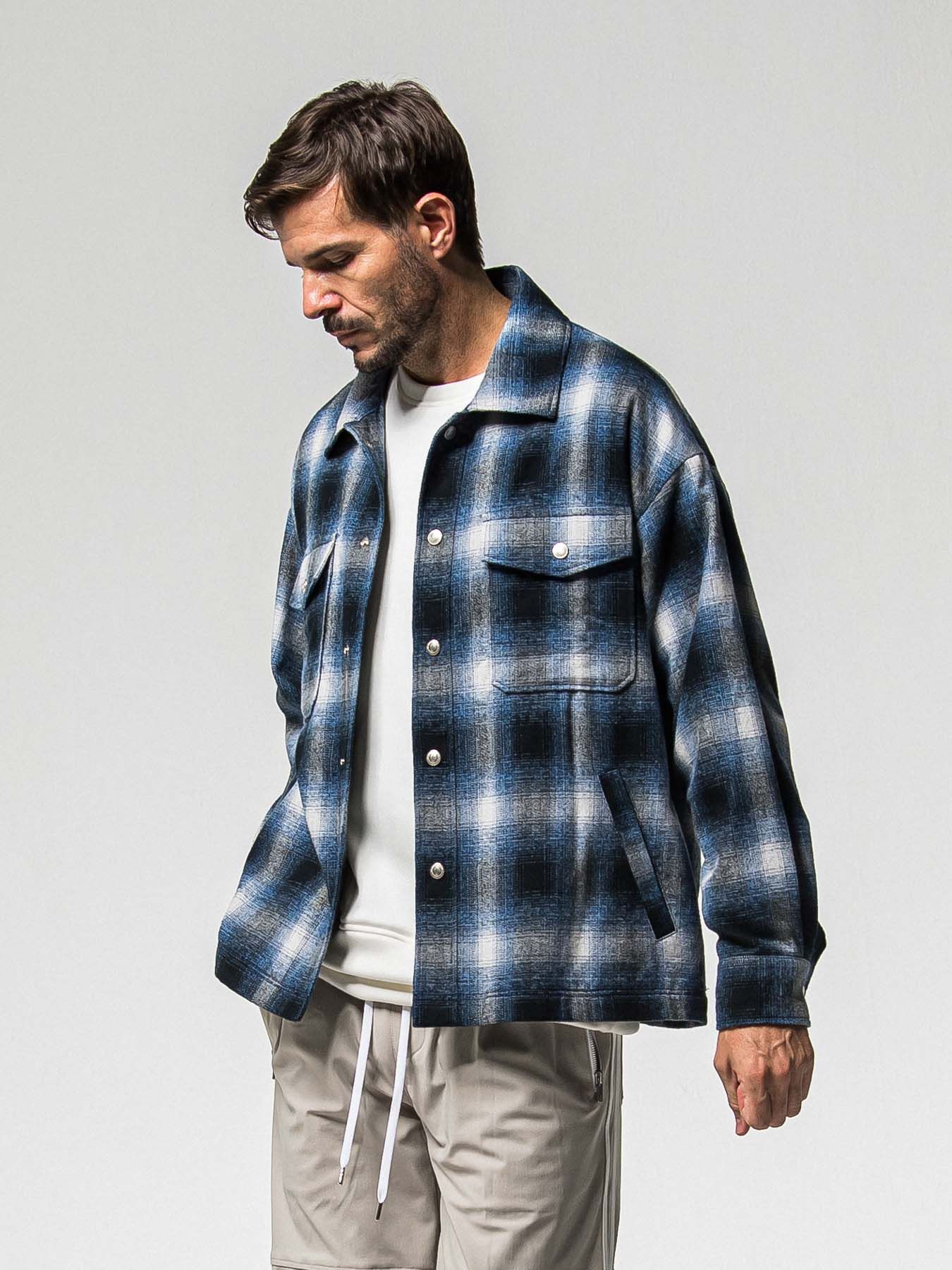 【予約品 8月31日(日) 締切】FLANNEL CHECK JK / フランネルチェック ジャケット / ブルー