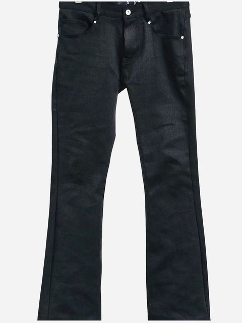 boot cut denim pants / ハイブリッドストレッチデニム ブーツカットパンツ / ブラック