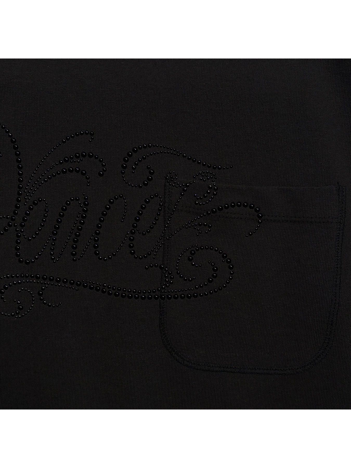 【予約品 3月9日(月) 18:00 締切】POCKET L/S T PEACE / Peace メタルスタッズ ポケット ミドルハイネックロンT / ブラック