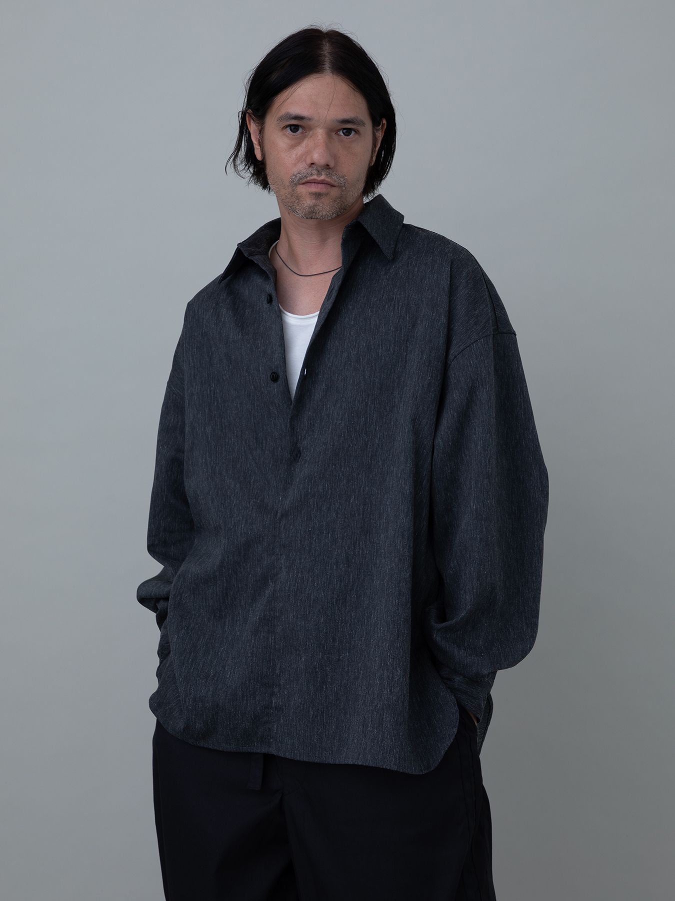 【予約品 11月23日(日) 締切】MINIMALPULLOVER / プルオーバーシャツ / moku.GRAY