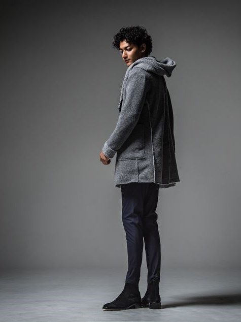 《予約品》 BOA Hoodie coat / ウールボアコート / グレー 【RESOUND CLOTHING】 RC30-C-007