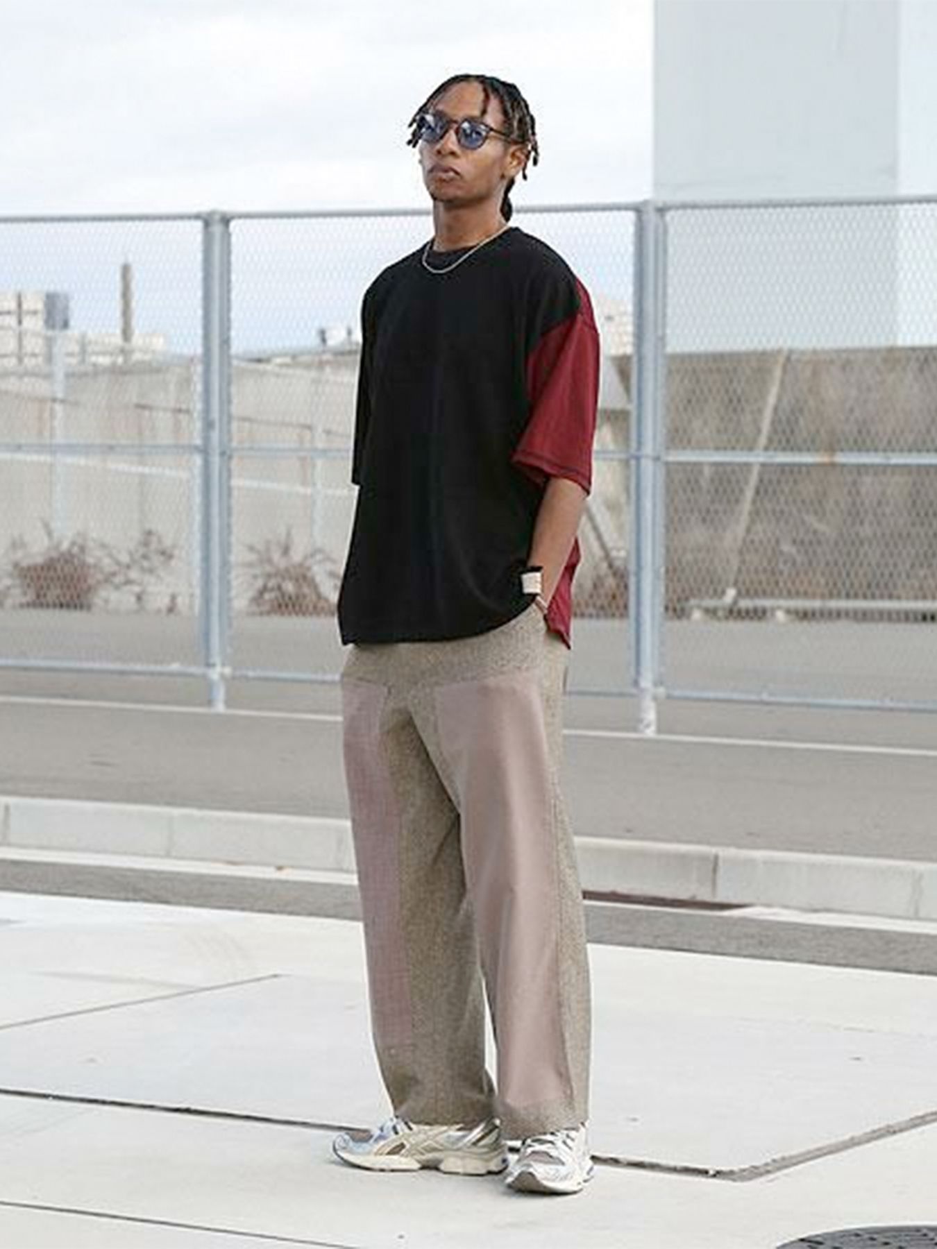 COAST CUTSEW / コーストカットソー / ブラック×バーガンディー
