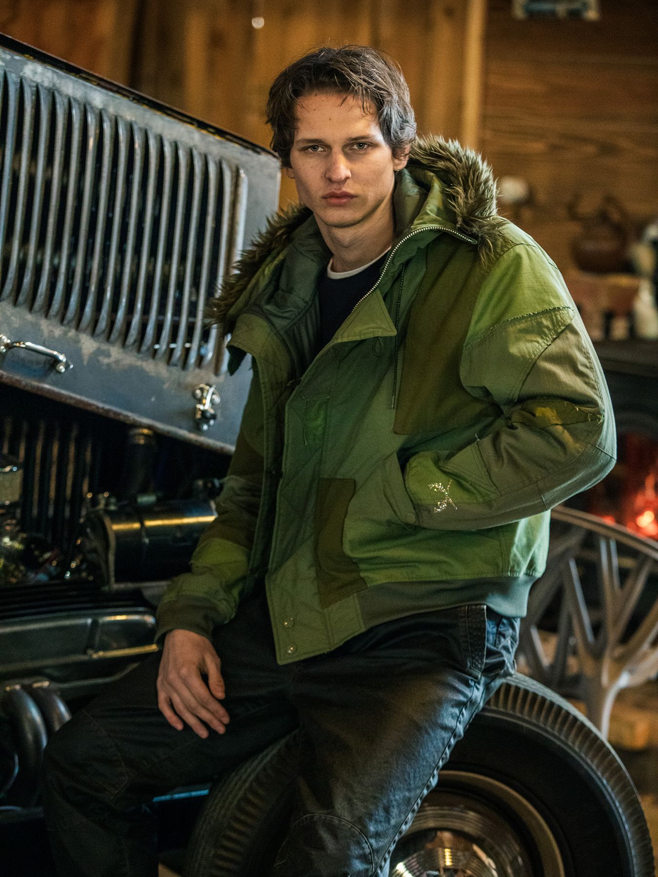 【予約品 3月9日(月) 18:00 締切】S.WASH COATING PT / ストーンウォッシュ コーティング チノクロス モトクロス パンツ / ブラック