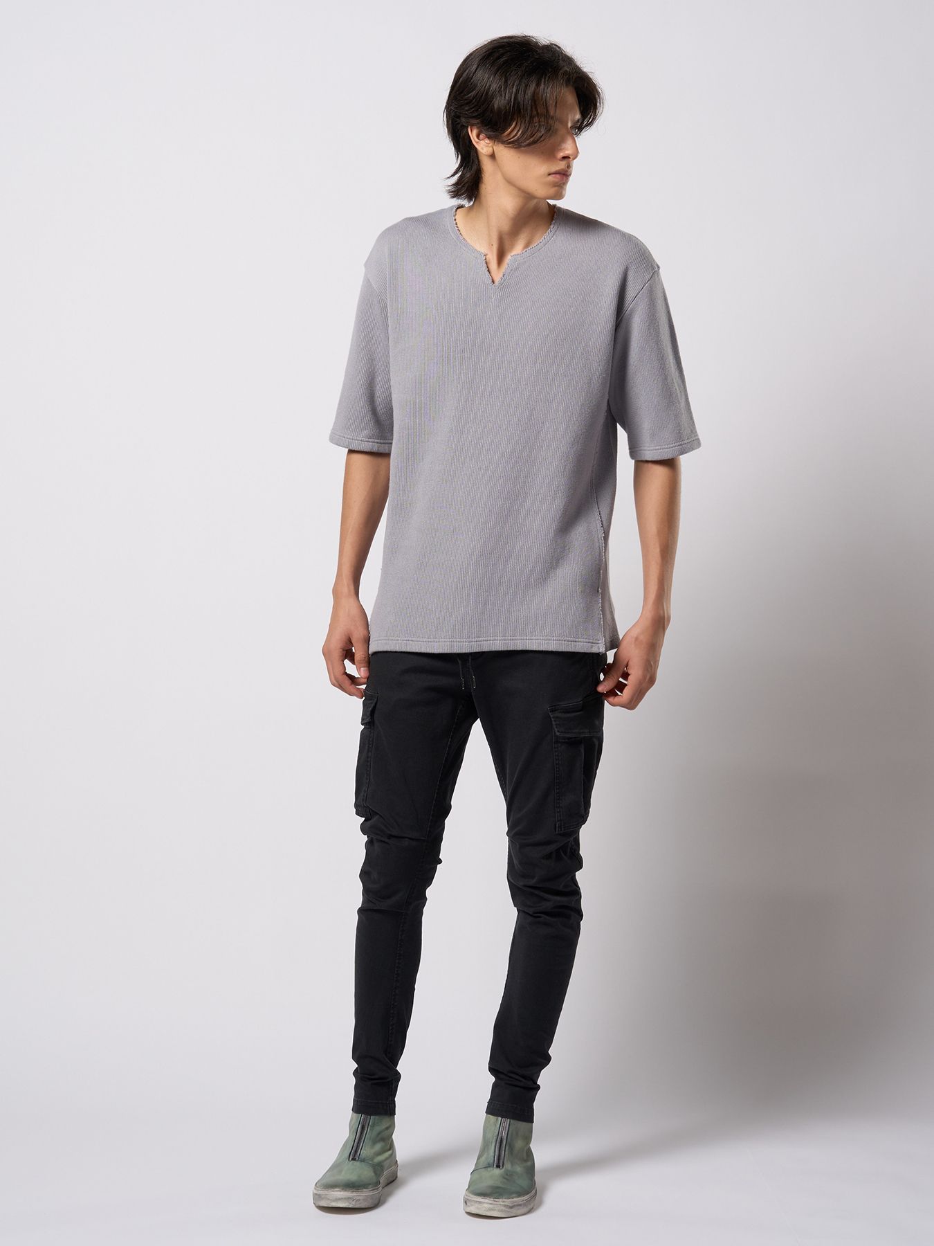 【予約品 9月23日(火) 締切】front zip bootie / フロントジップ ブーティー / ダストグレー