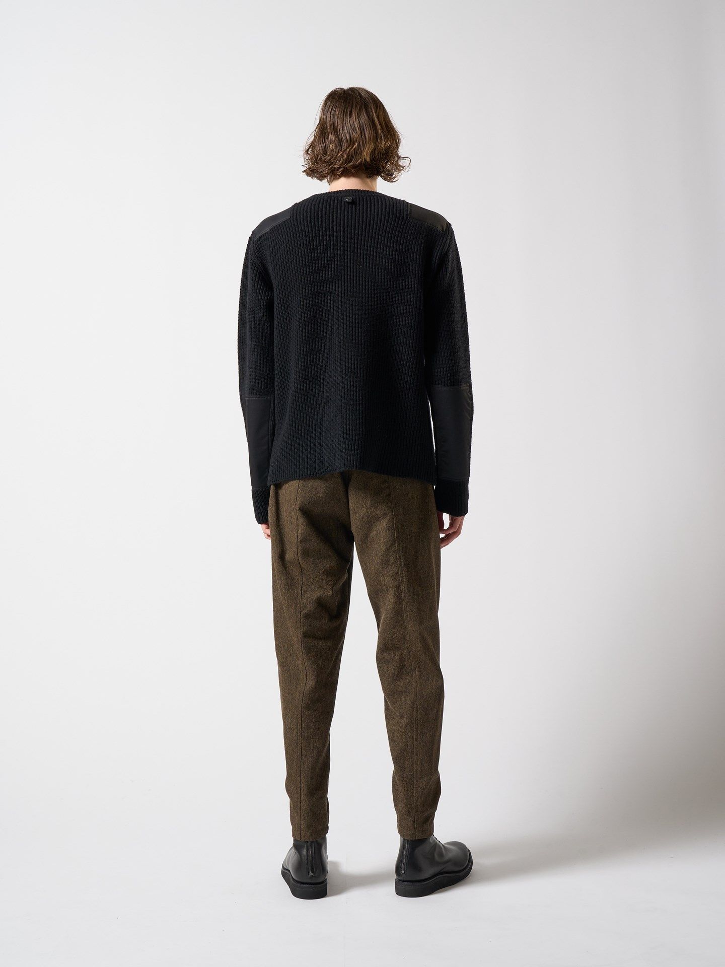 【予約品】 plating cable knit turtle / ニット / ブラック