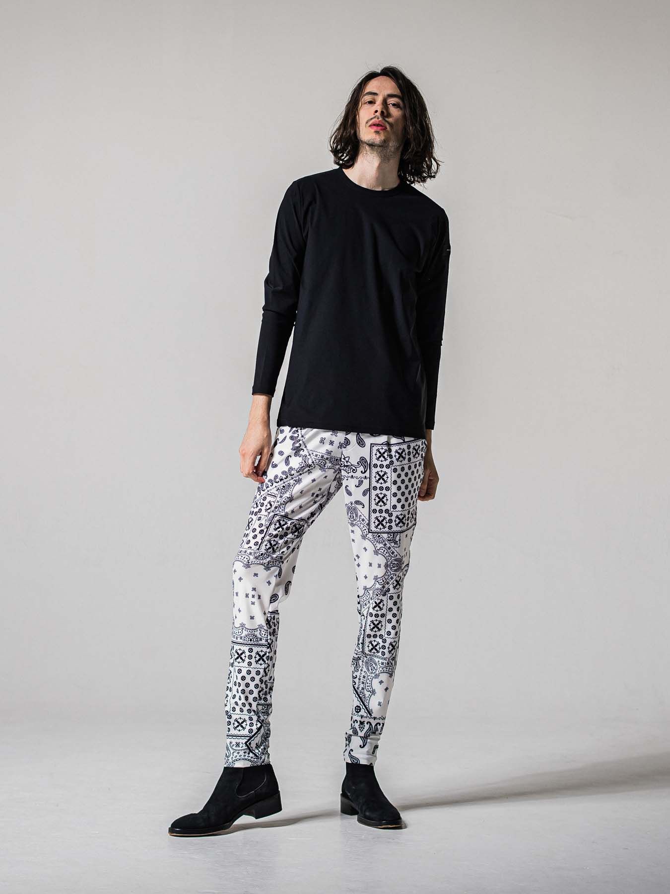 【予約品 11月16日(日) 締切】CHRIS EASY TUCK PANTS / スラックス イージーパンツ / バンダナホワイト