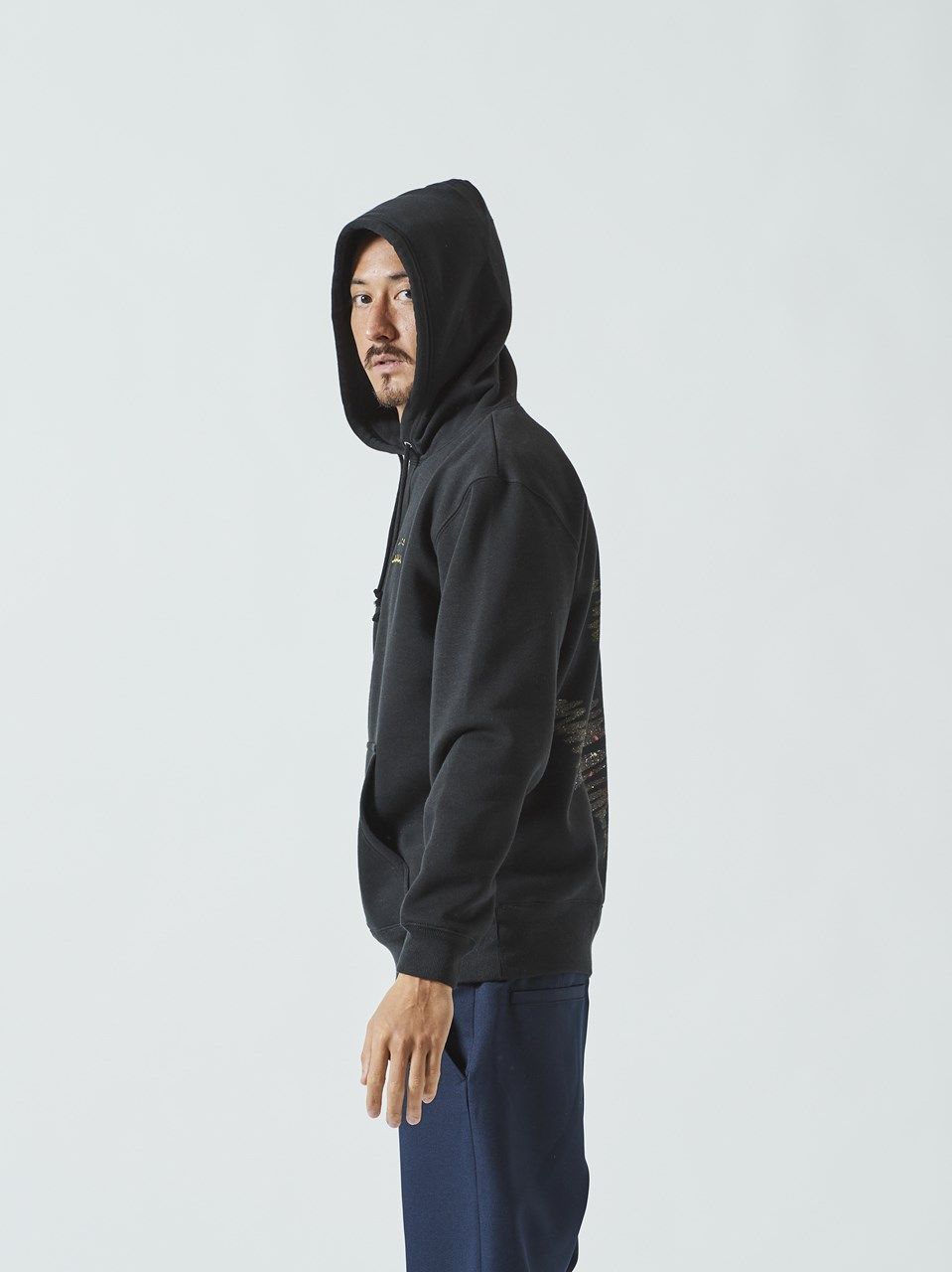 muta Anchor Splash LogoHooded Sweatshirtスプラッシュペイント / スウェットパーカー / ブラックムータマリン 【Acanthus×muta MARINE】