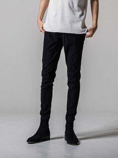 【予約品 11月16日(日) 締切】CHRIS EASY TUCK PANTS / スラックス イージーパンツ / ブラック