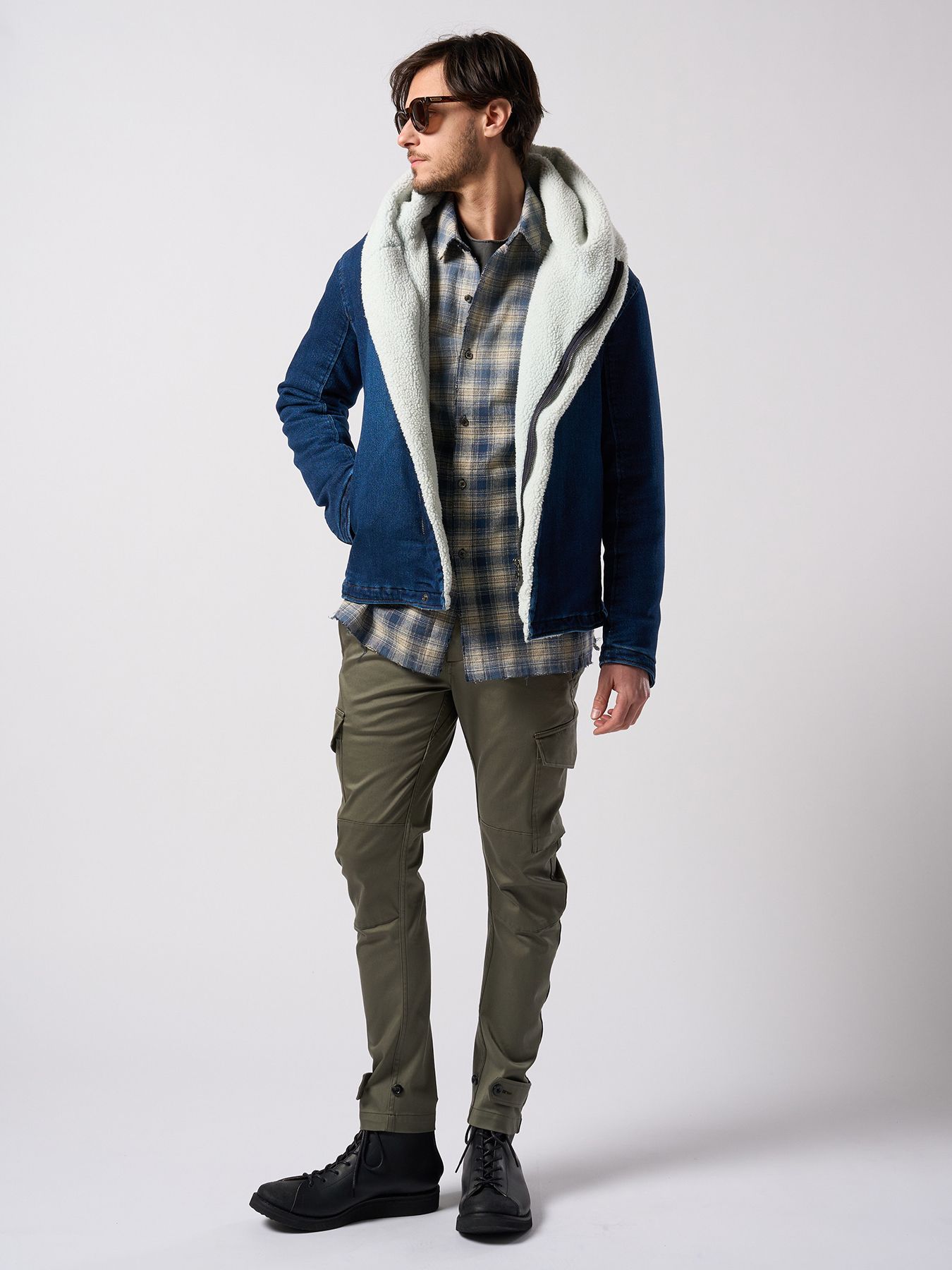 【予約品 4月19日(日) 18時締切】denim jersey hooded riders / デニムジャージー フーデッドライダース / インディゴユーズド