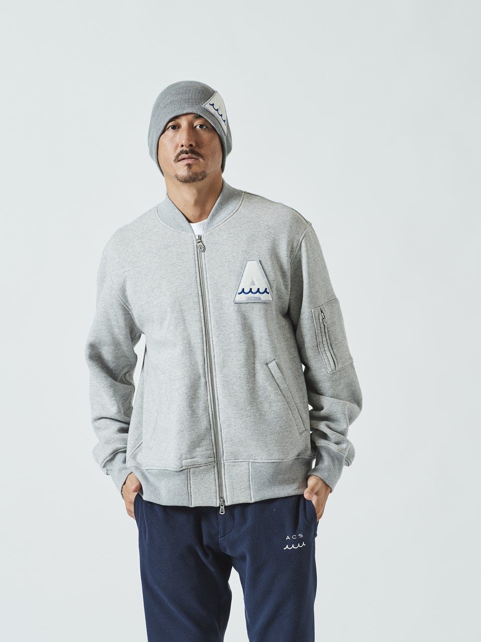 (予約品) muta Sweat MA-1 / MA-1ジャケット / グレー 【Acanthus×muta】 10月上旬頃入荷予定