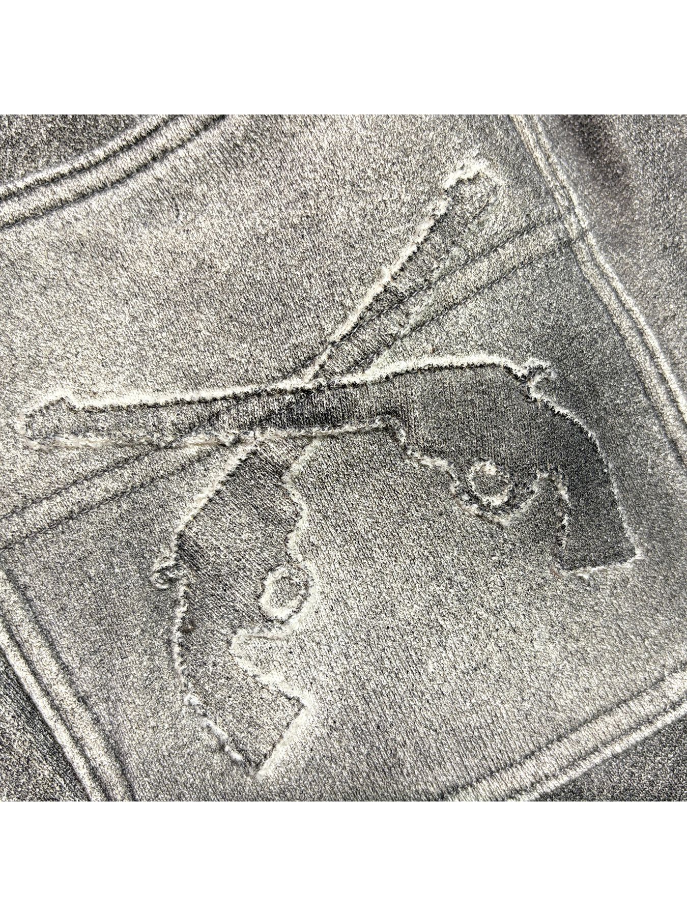 【予約品 3月9日(月) 18:00 締切】FOIL PRINT PANTS / 箔プリント ダブルニー スウェットパンツ  / グレー