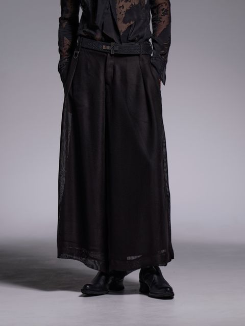 【予約品 1月4日(日) 締切】Wide Tuck Slacks / ワイドタックスラックス / ブラック