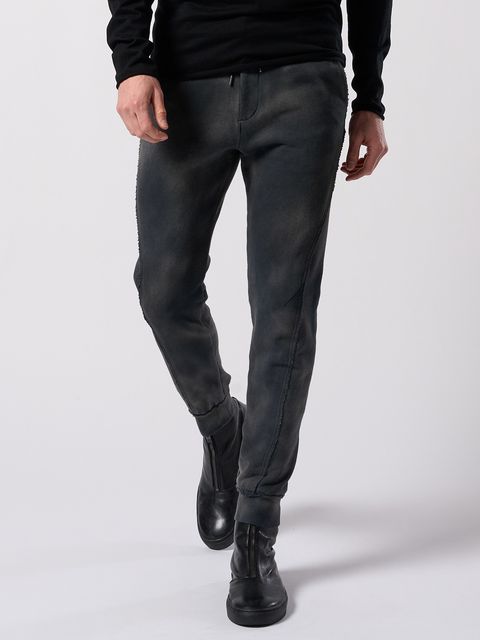 【予約品 4月19日(日) 18時締切】fade switching rib sweat pants / フェードスイッチング リブスウェットパンツ / フェードブラック