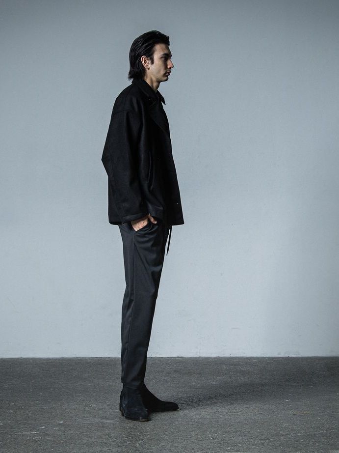 《予約品》 MELTON OVER PCOAT / コートジャケット / ブラック