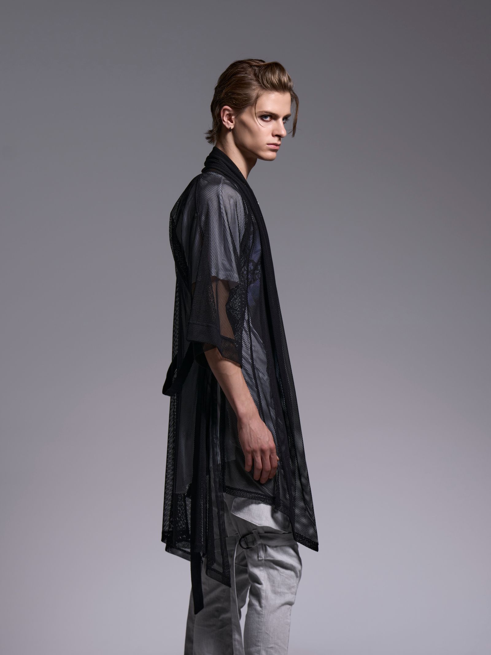 【予約品 1月4日(日) 締切】KIMONO Sleeve Cardigan / 着物スリーブ カーディガン / ブラック