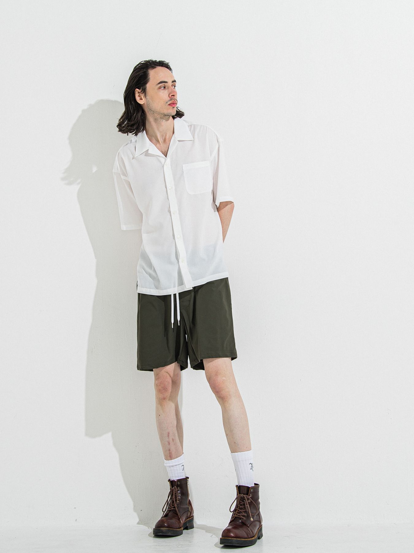 【予約品 】TV NYLON SHORTS / ティーヴィーナイロンショーツ / カーキ