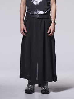 《予約品》 SkirtWideTuckSlacks / スカートワイドタックスラックス / ブラック