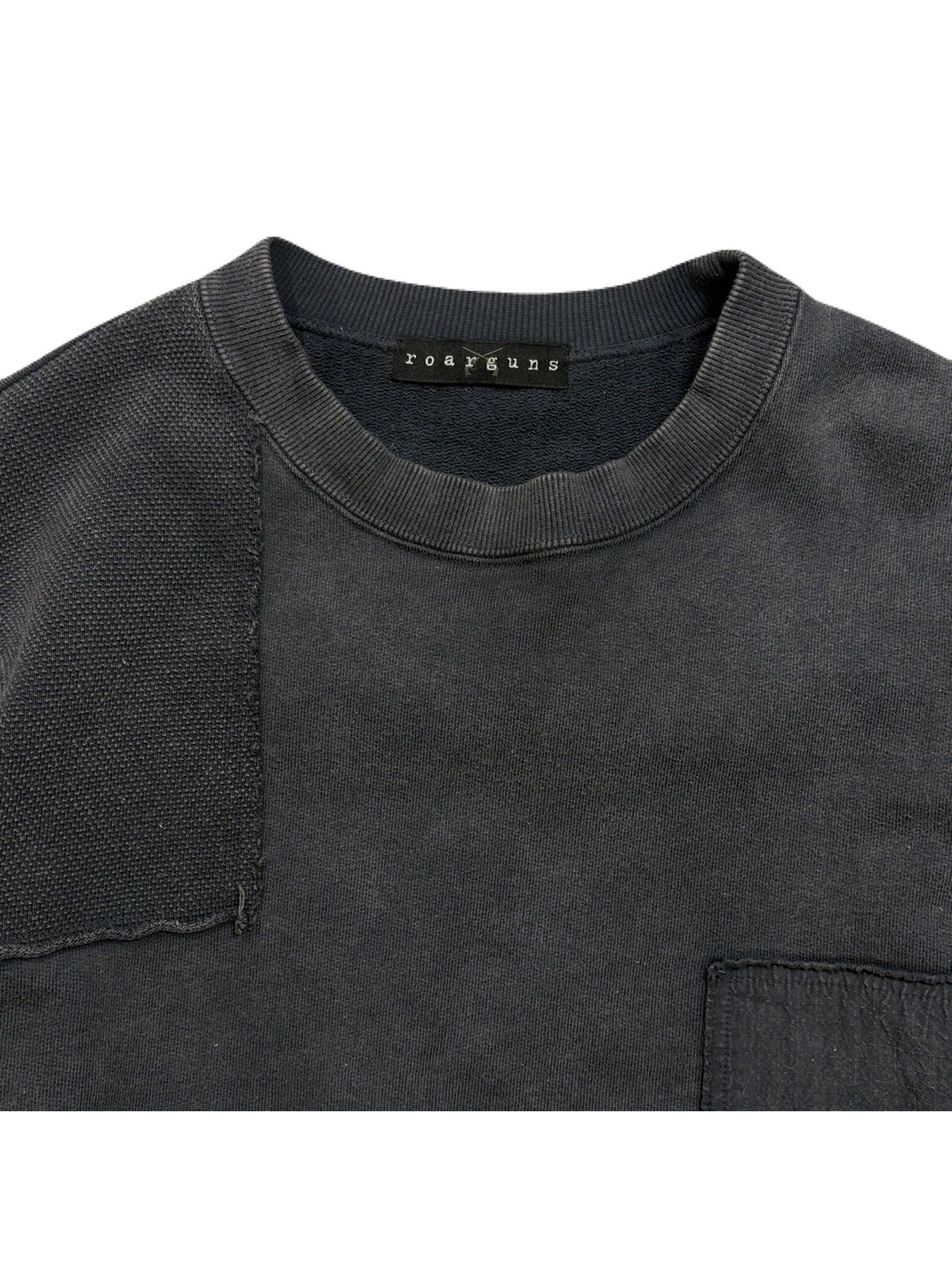 【予約品 3月9日(月) 18:00 締切】PATCHWORK SWEAT CRY / クリスタル モザイク クロスガン パッチワーク スウェット / ブラック