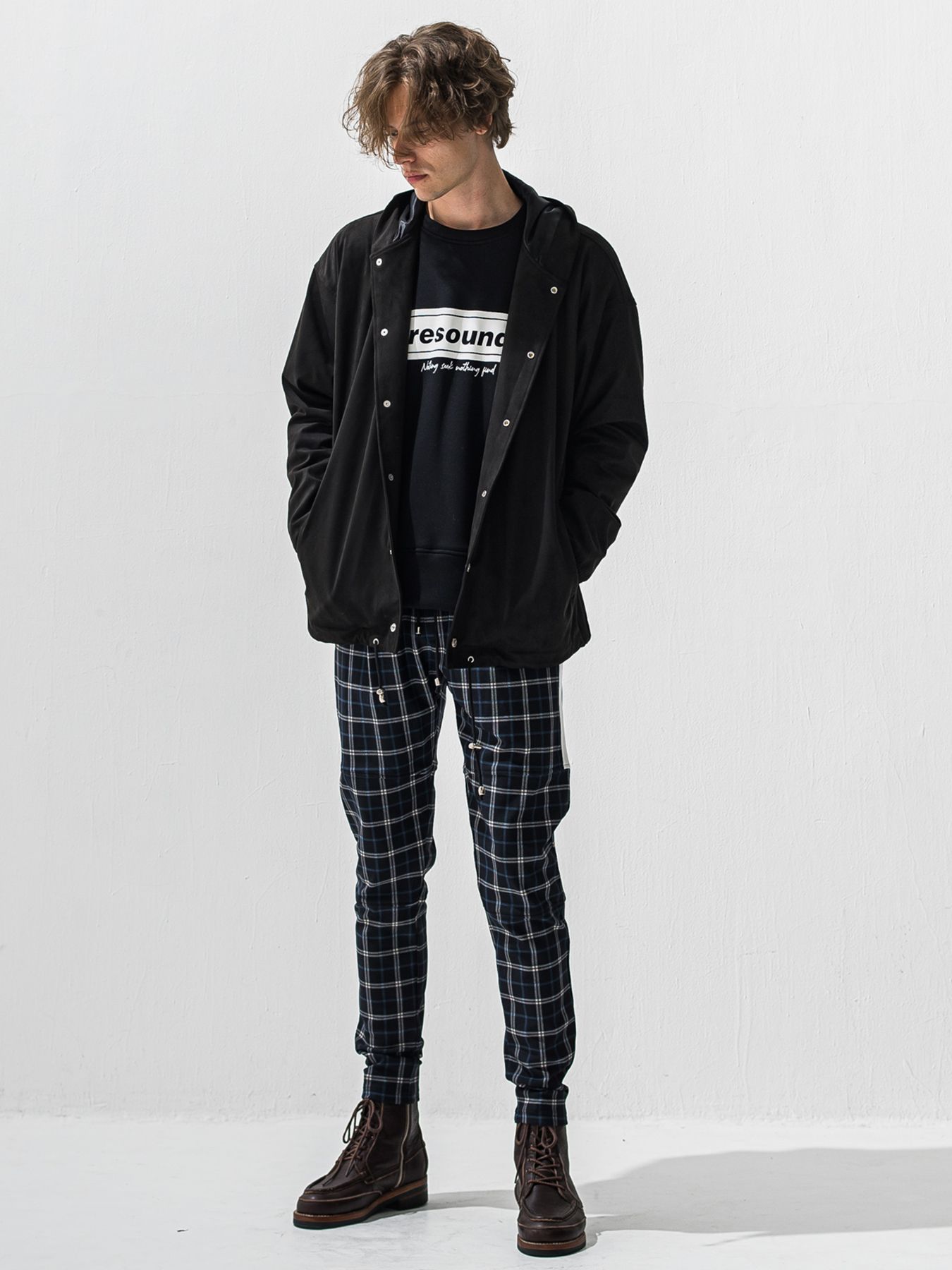 【予約品 9月6日(日) 締切】BOX VELOURS FLEECE DROP TRAINER / ボックスロゴ 裏起毛 ルーズトレーナー / ブラック