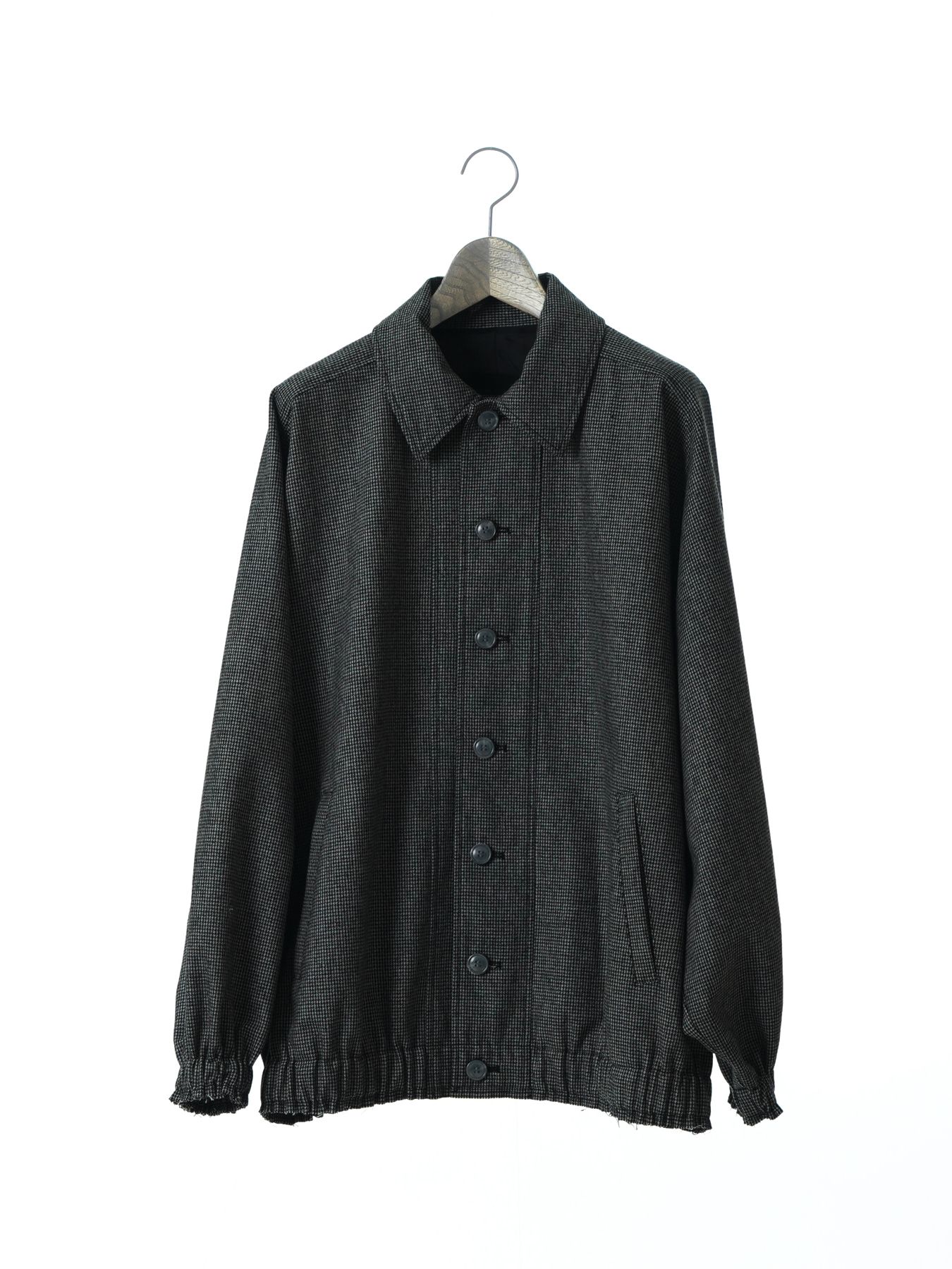 【予約品 】OVALB BLOUSON / ブルゾン / チャコール×ブラック千鳥（小）