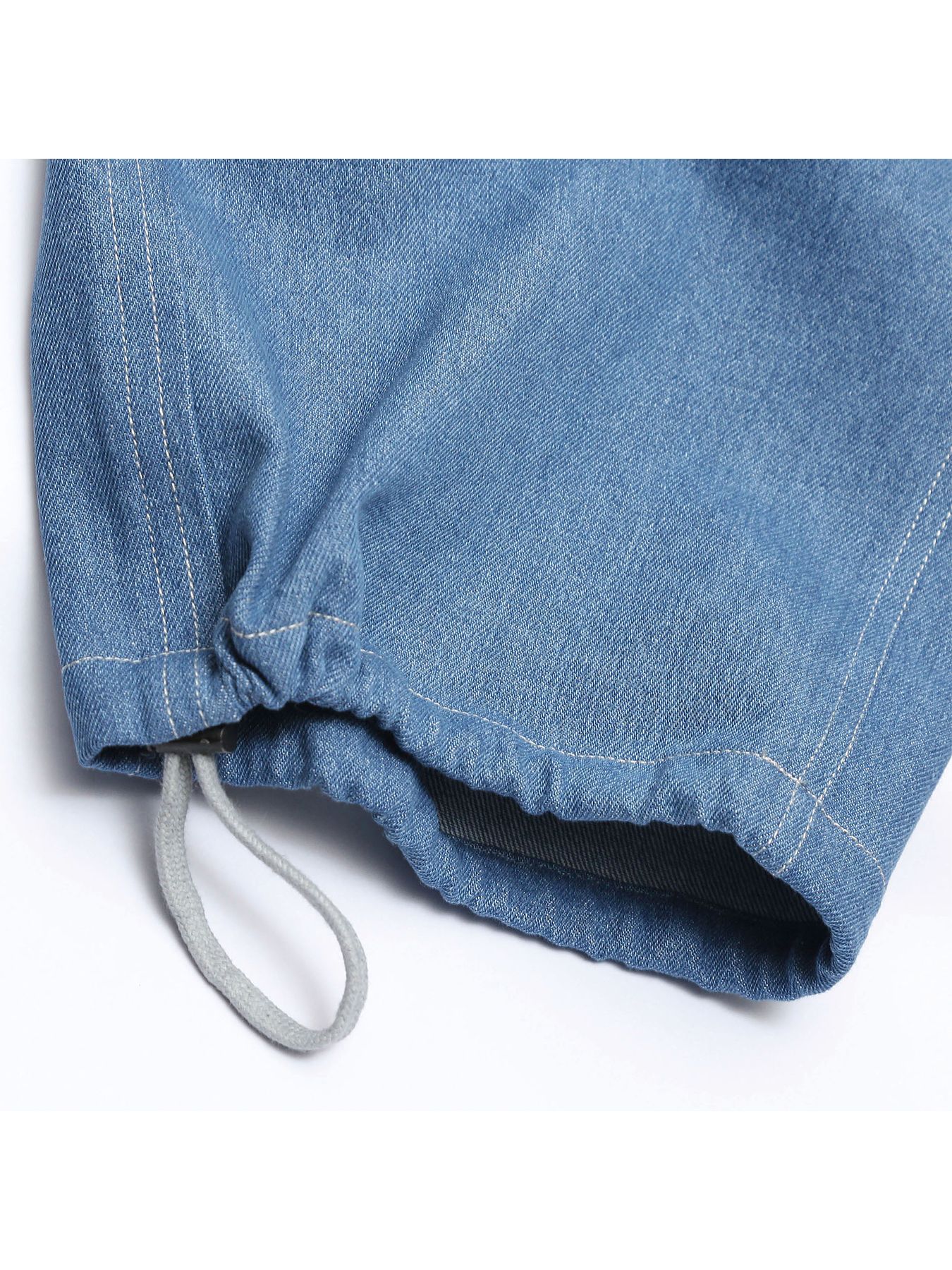 DENIM-MESH PANTS / アイスブルー【QUOLT】