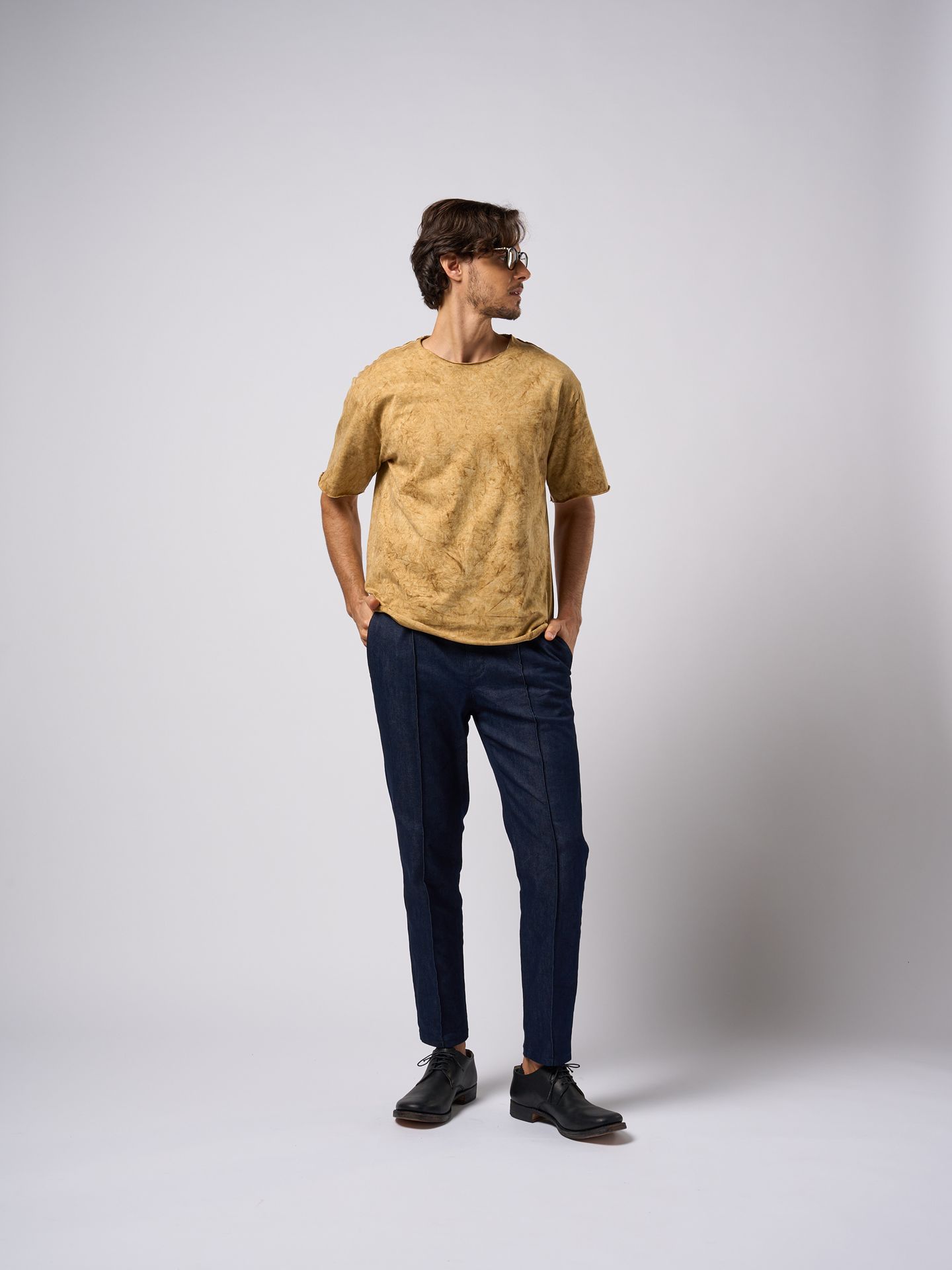 spec dye cut-off S/S  / Tシャツ / イエロー