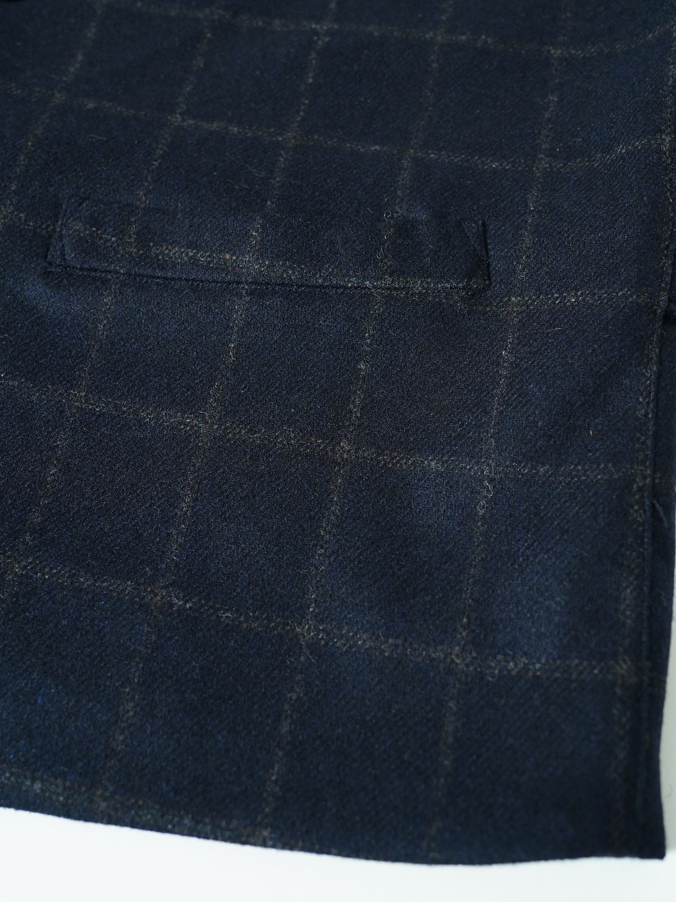 【予約品 7月5日(日) 締切】FRENCH GILET windowpane / ウィンドーペイン ウールベスト / ネイビーチェック
