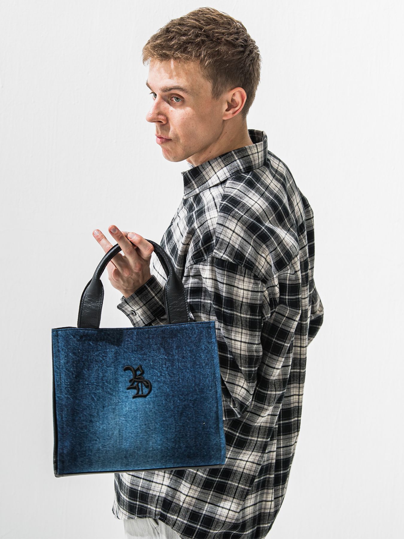 【予約品 9月6日(日) 締切】DECADEコラボ DENIM MIDDLE TOTO BAG / デニムミドルトートバッグ / デニム